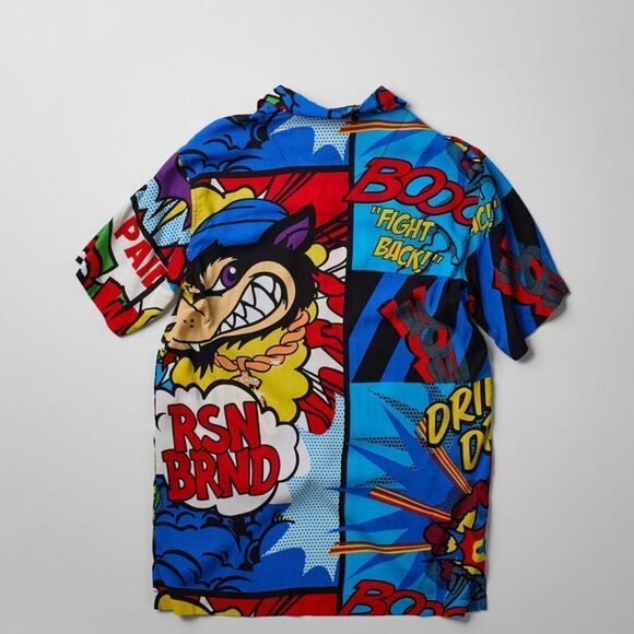 REASON MEN'S MONEY DRIP BUTTON DOWN SHIRT - Picture 2 of 2